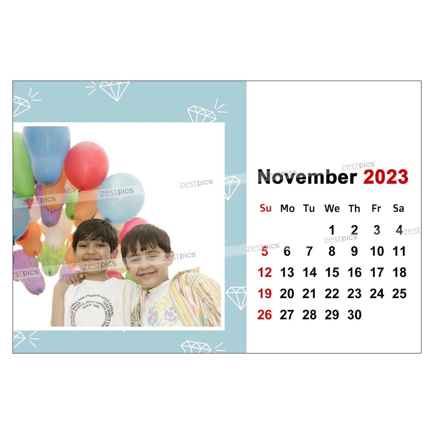 4x6 12 Months Calendar