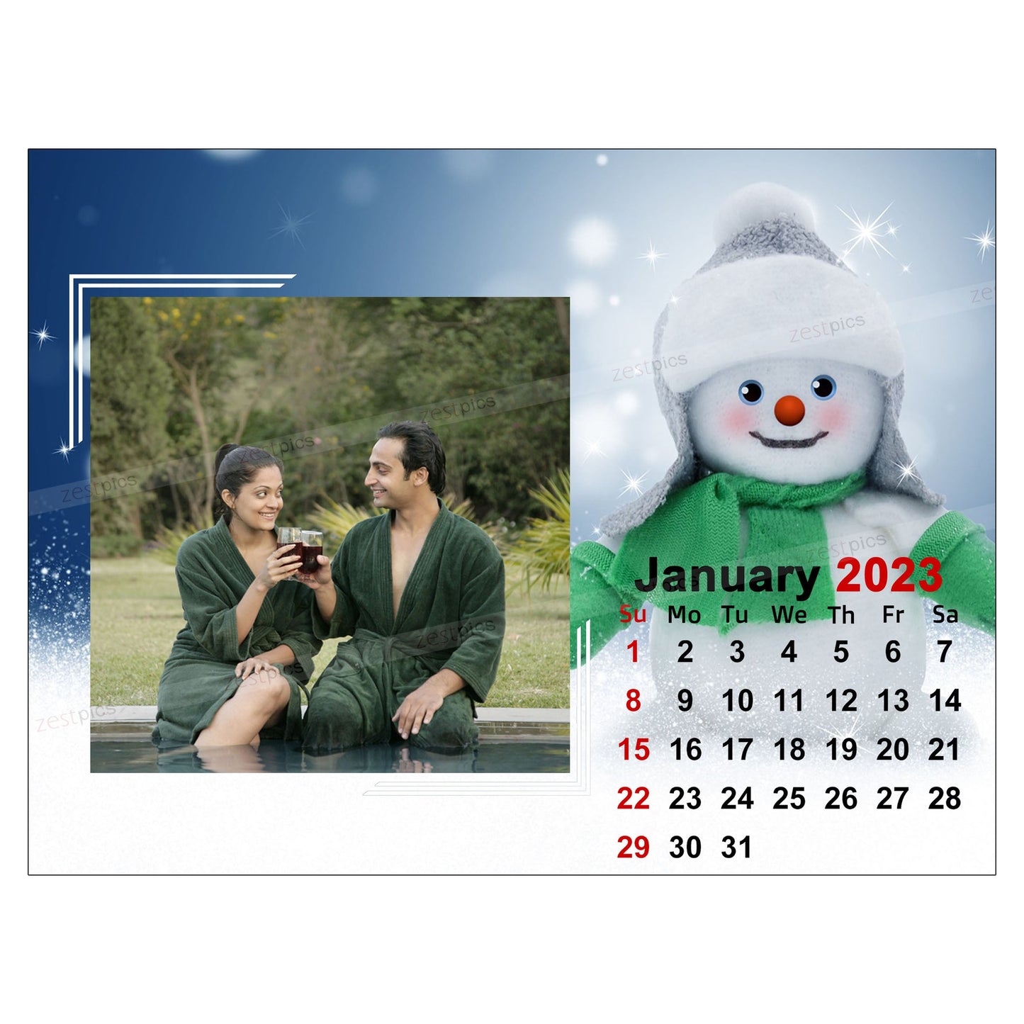 6x8 12 Months Season's Calendar