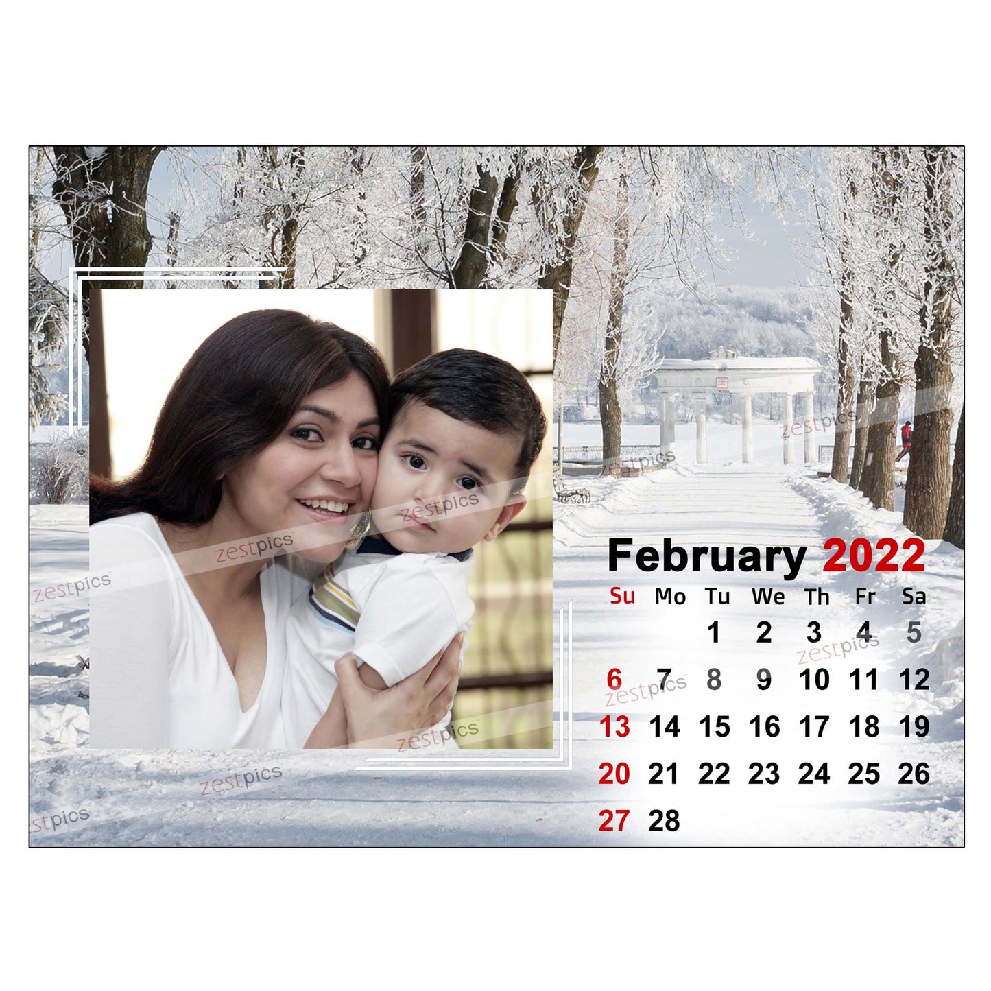 6x8 12 Months Season's Calendar
