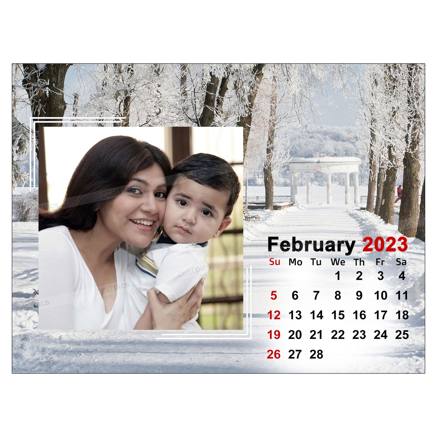 6x8 12 Months Season's Calendar