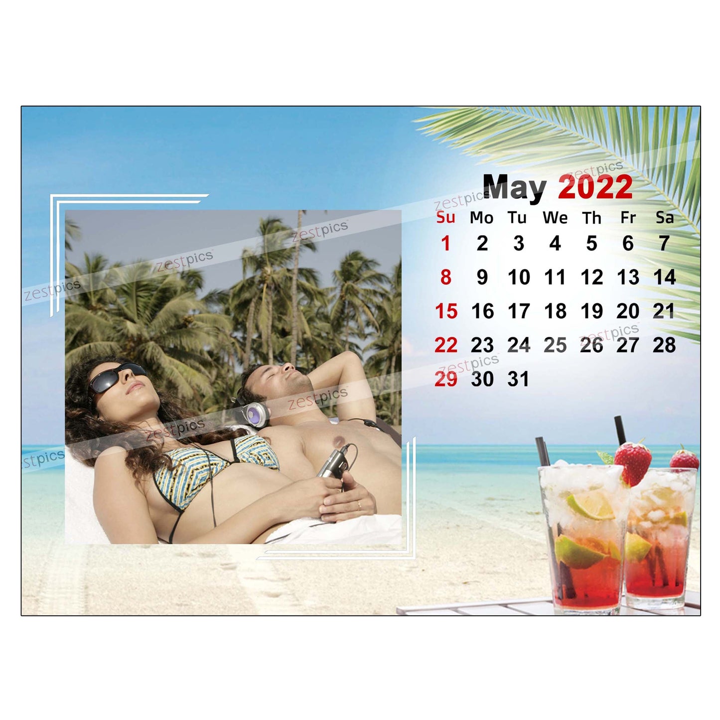 6x8 12 Months Season's Calendar