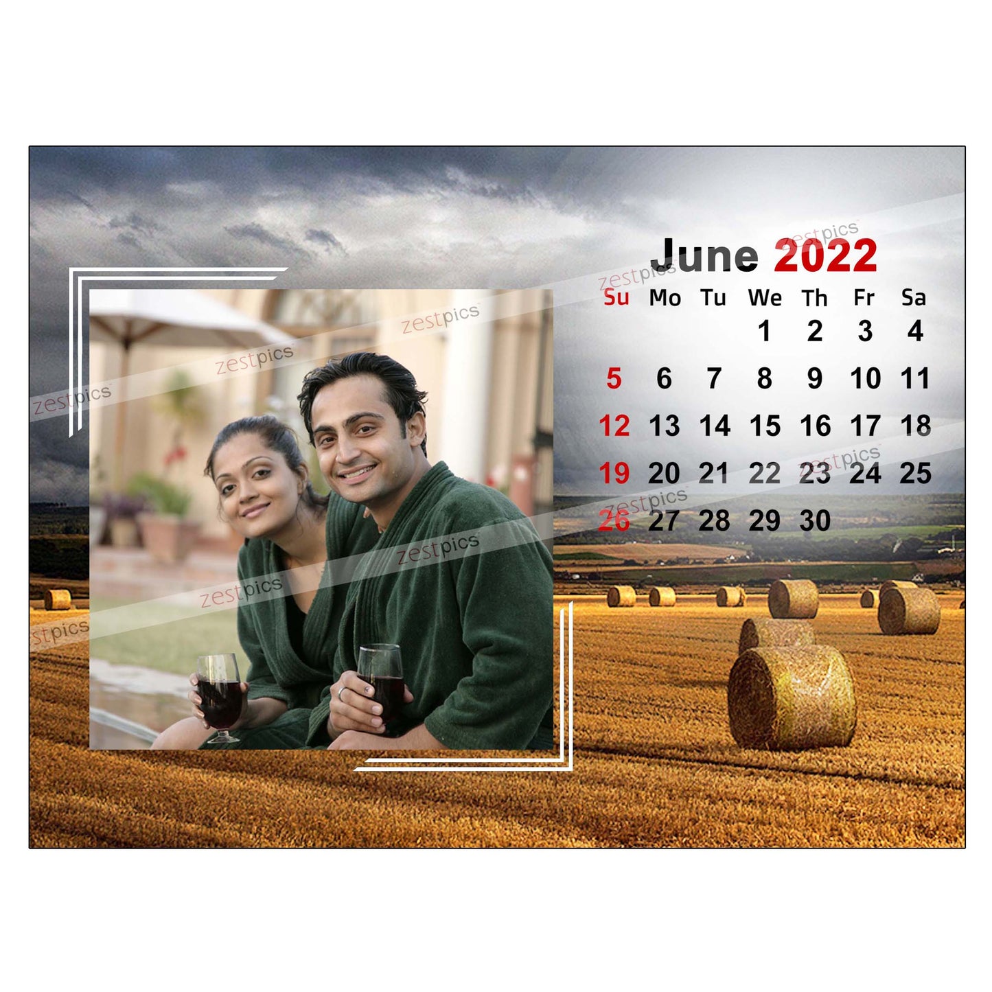 6x8 12 Months Season's Calendar
