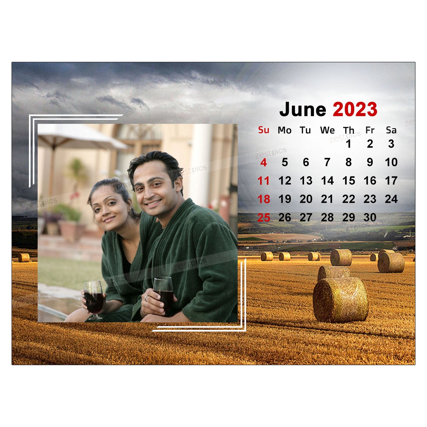 6x8 12 Months Season's Calendar
