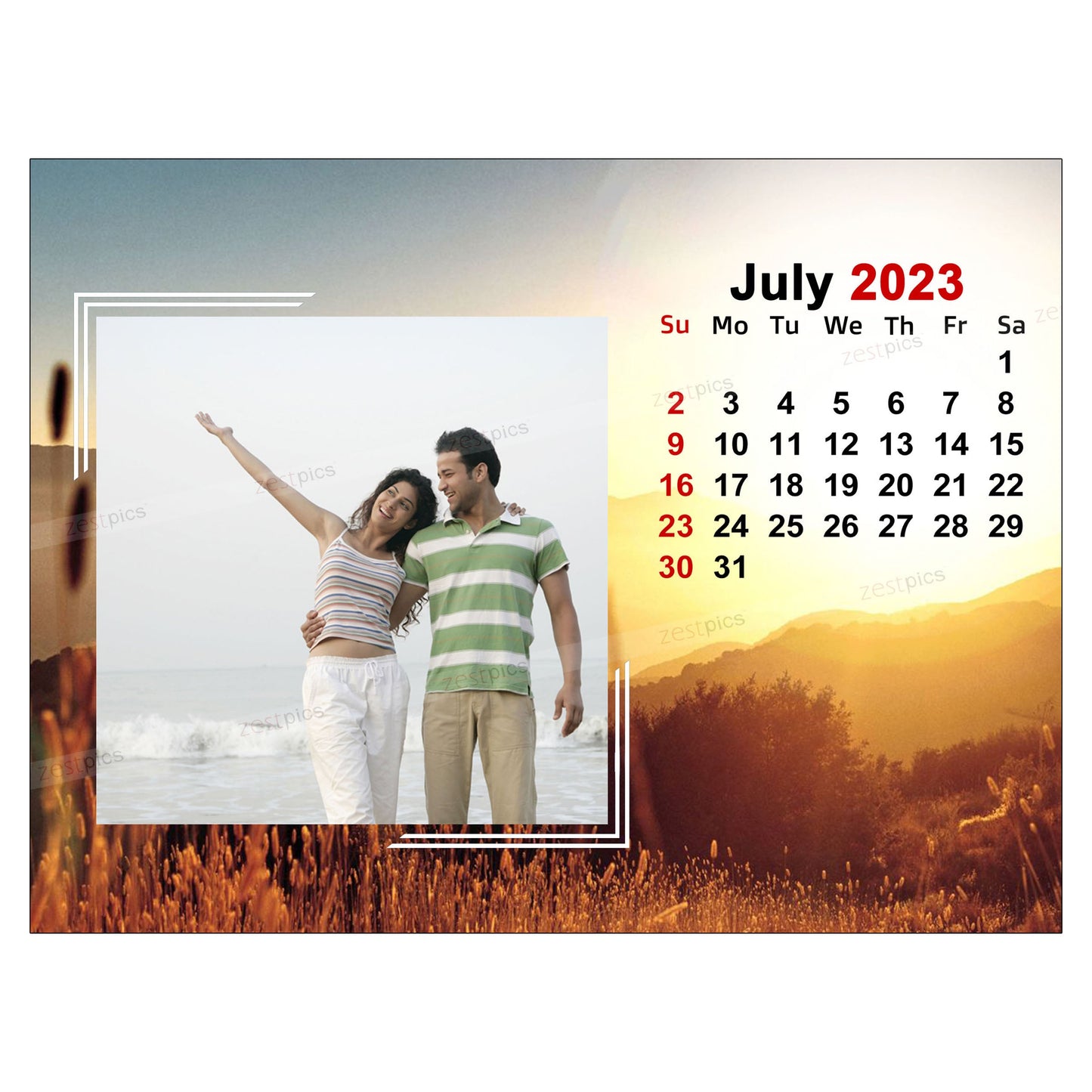 6x8 12 Months Season's Calendar