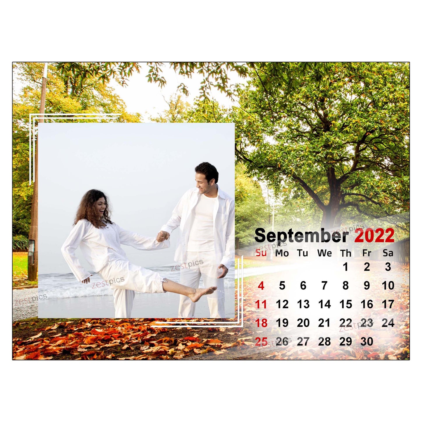6x8 12 Months Season's Calendar