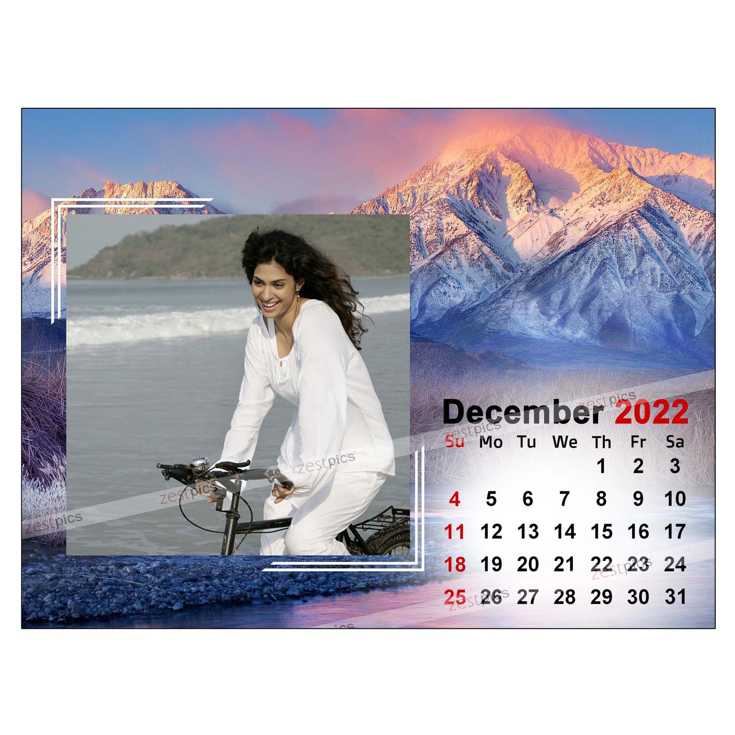 6x8 12 Months Season's Calendar