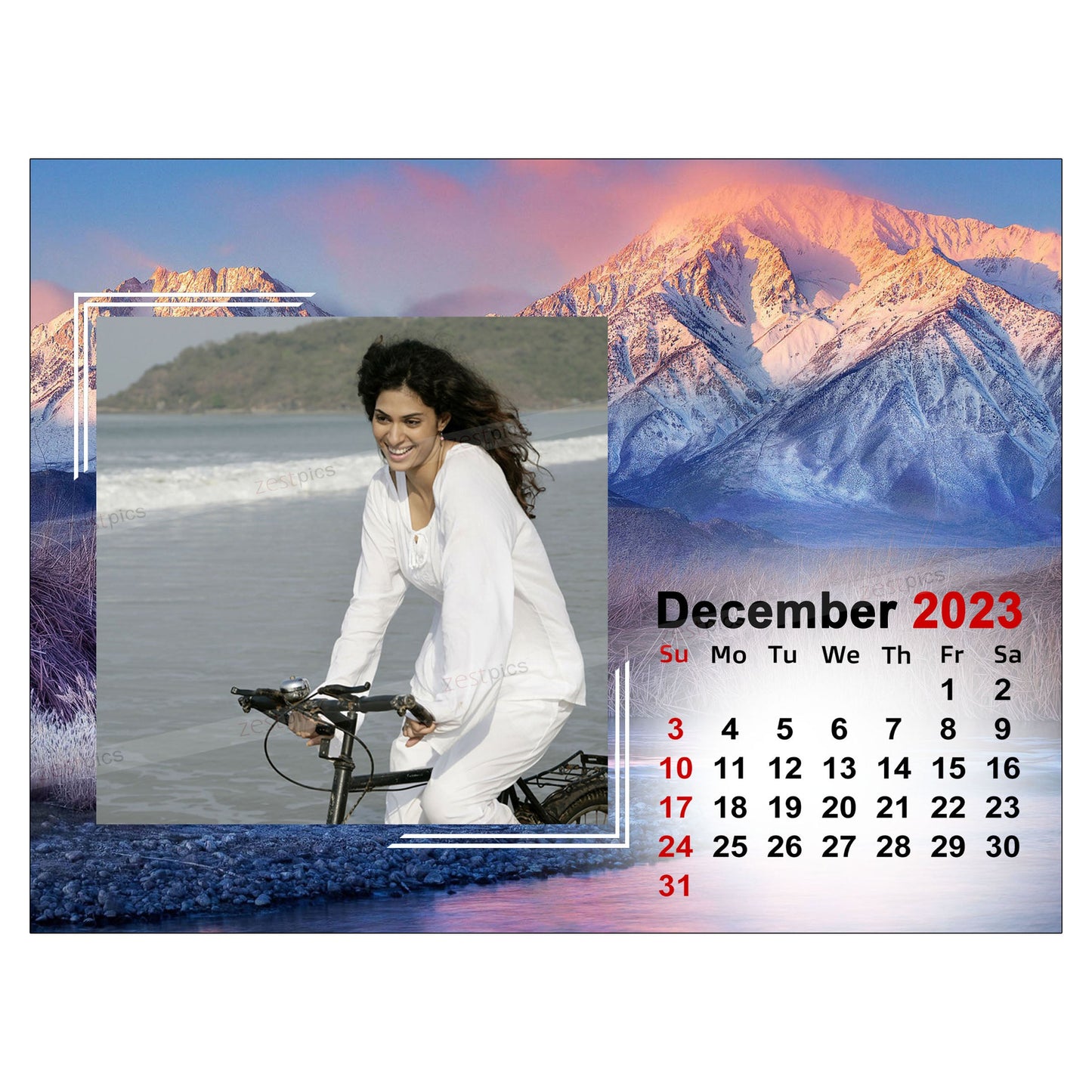 6x8 12 Months Season's Calendar