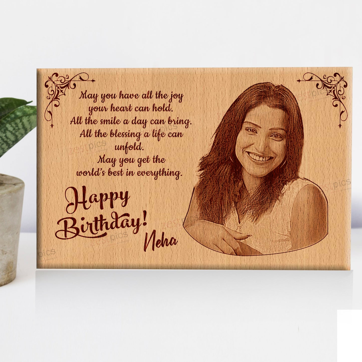 8x10 Wooden Plate