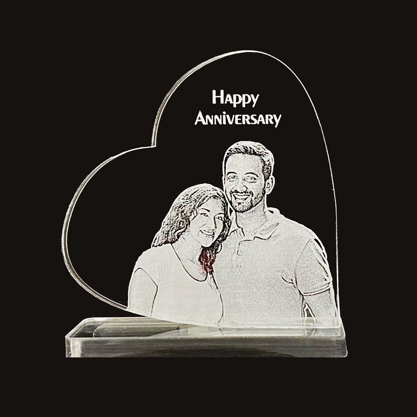 Anniversary Gifts - Heart Wide 2D Acrylic