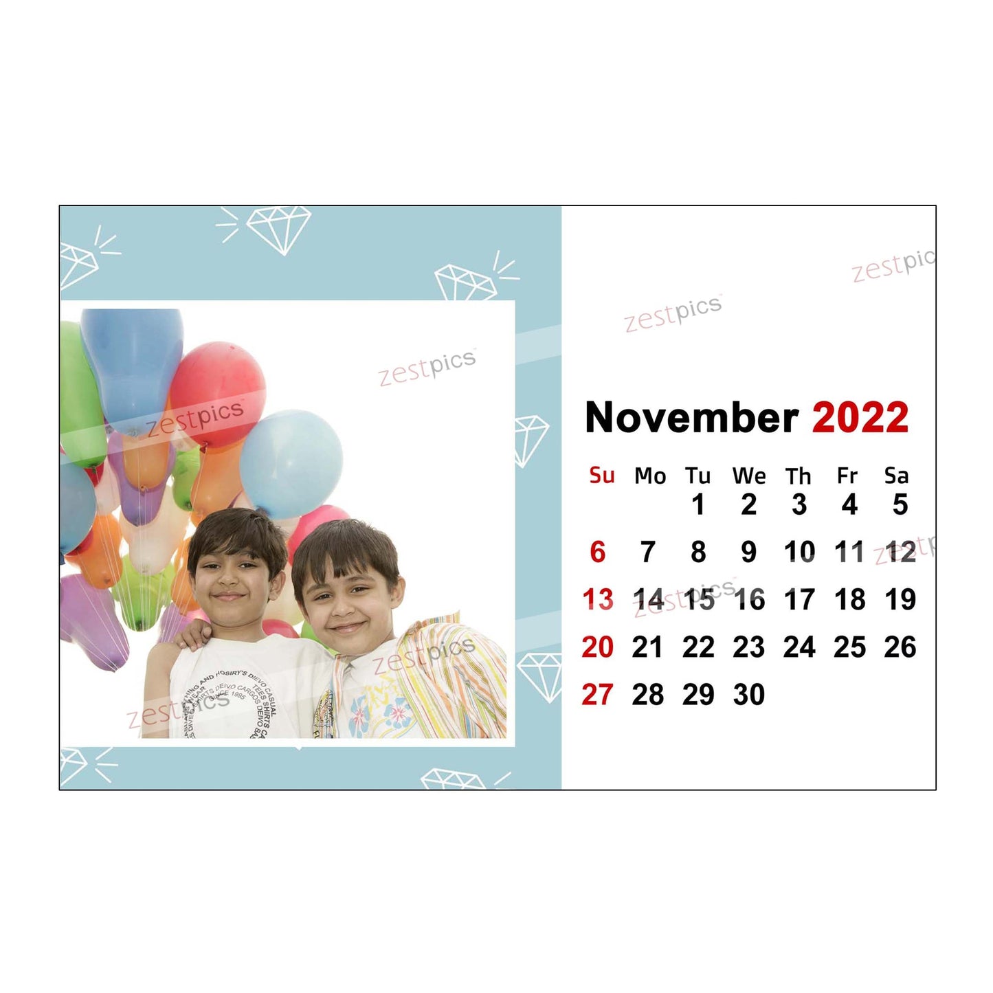4x6 12 Months Calendar