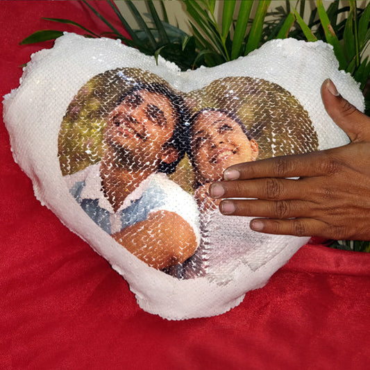 White Heart Magic Pillow - 1 Photo