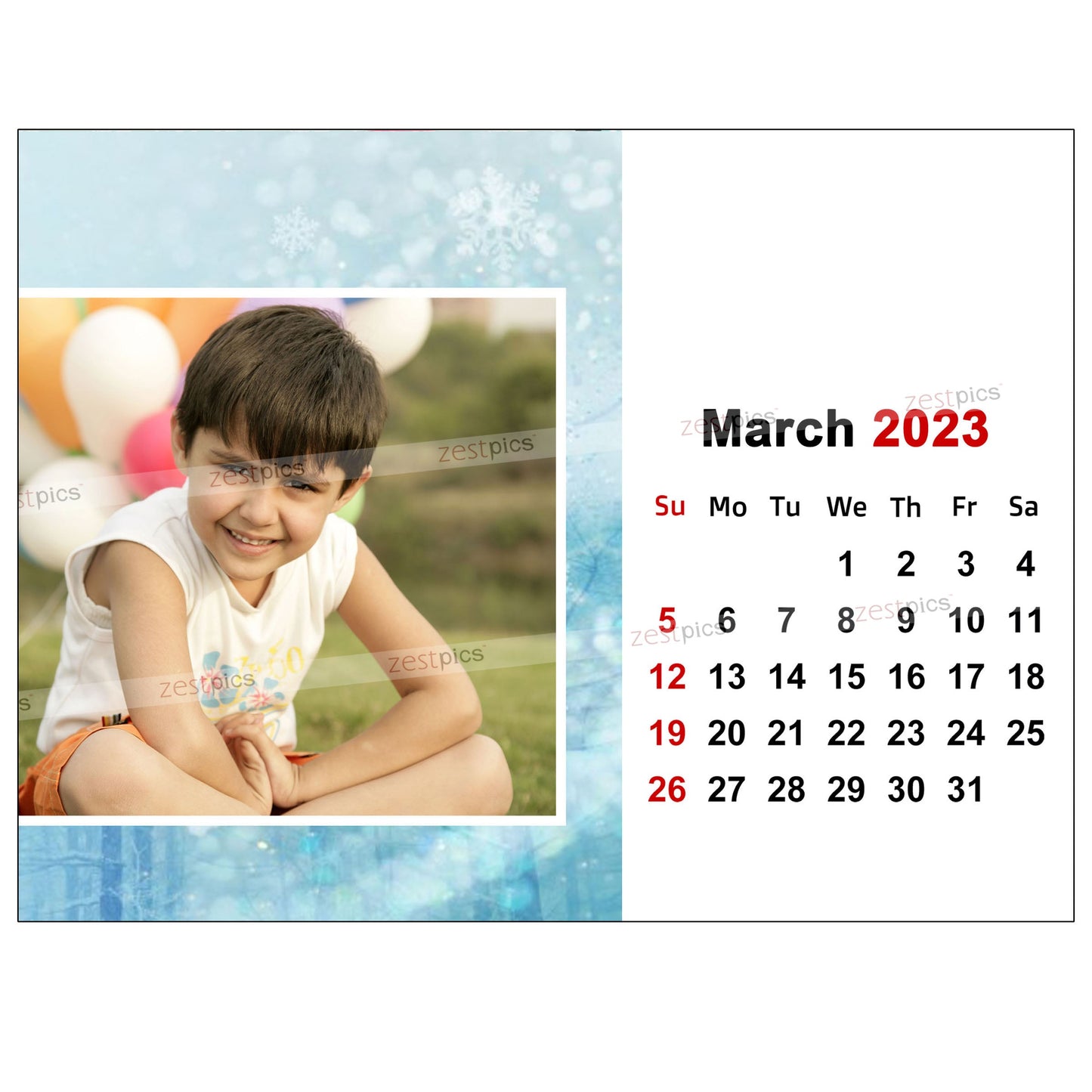 6x8 12 Months Calendar