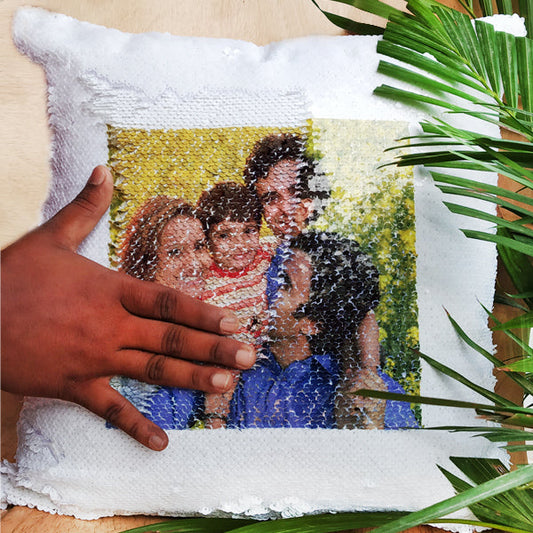 White Square Magic Pillow - 2 Photos