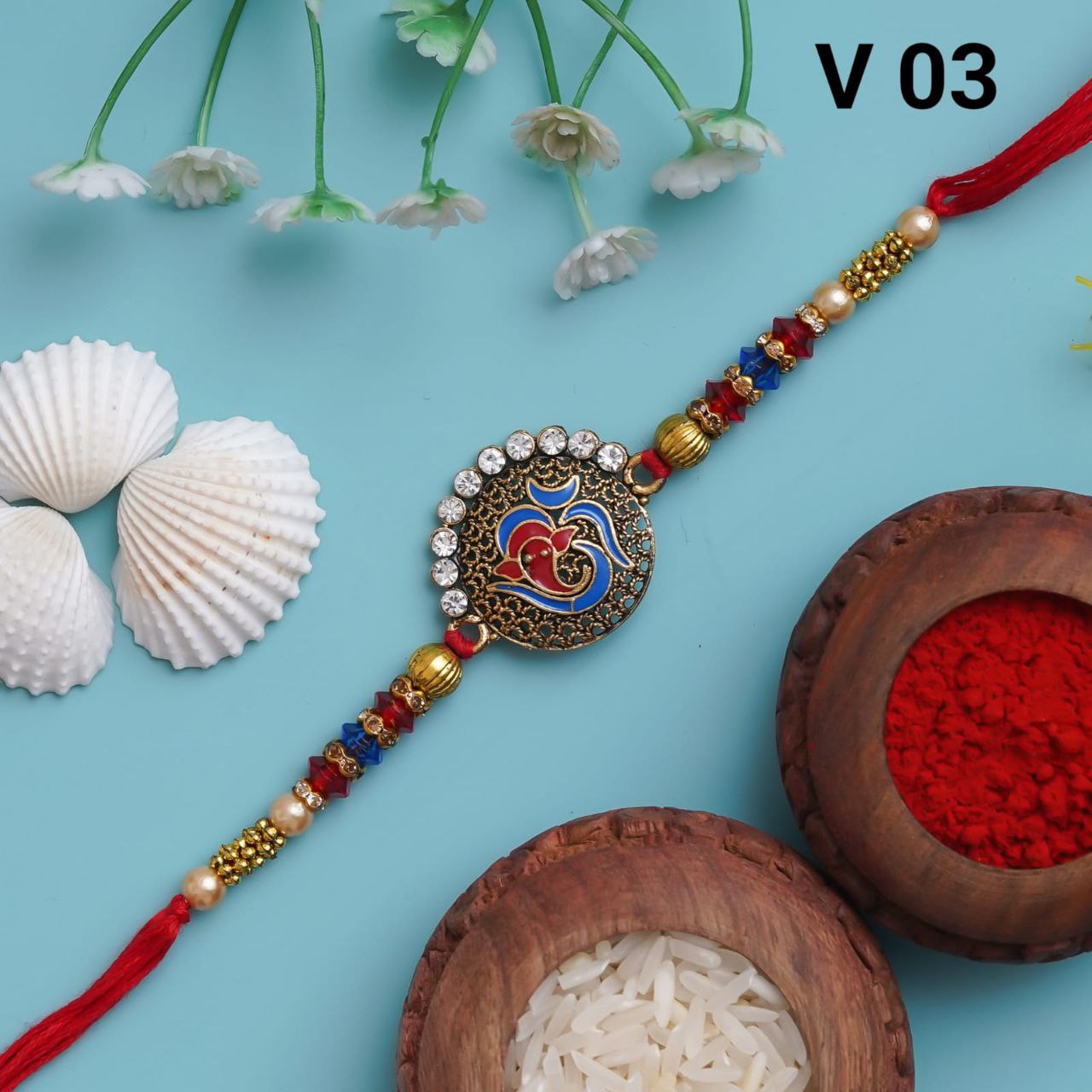 Designer Premium Metal Rakhi - Rakhi for Brother | Artisan Crafted Sacred Thread