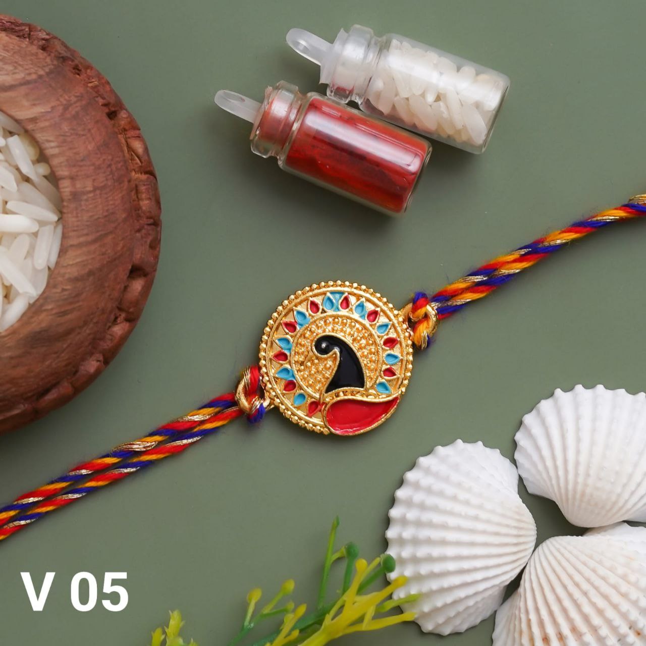 Designer Premium Metal Rakhi - Rakhi for Brother | Artisan Crafted Sacred Thread